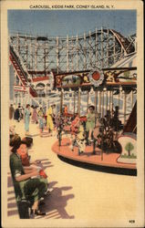 Carousel at Kiddie Park Postcard