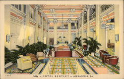 Lobby - Hotel Bentley Alexandria, LA Postcard Postcard Postcard