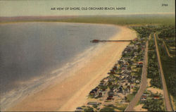 Air View of Shore Old Orchard Beach, ME Postcard Postcard Postcard