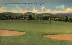 Golf Links, Norway Country Club, 9th Green Postcard