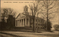 College Hall, Amherst College Postcard