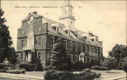 Town Hall in Weymouth, Massachusetts Postcard Postcard Postcard