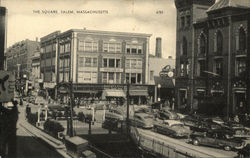 Bird's Eye View of The Square Salem, MA Postcard Postcard Postcard