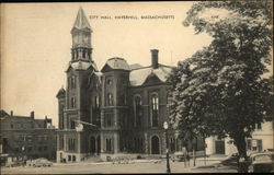 Street View of City Hall Haverhill, MA Postcard Postcard Postcard