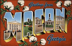 Greetings from Macon Georgia Postcard Postcard Postcard