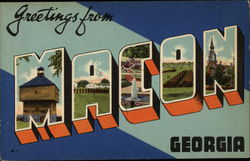 Greetings from Macon, Georgia Postcard Postcard Postcard