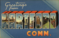 Greetings from Hartford Postcard