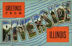 Greetings from Riverside, Illinois Postcard Postcard Postcard