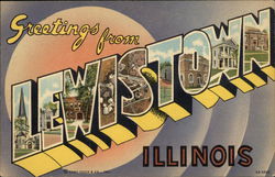 Greetings from Lewistown, Illinois Postcard