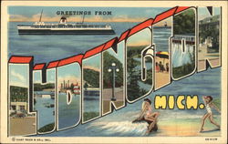 Greetings from Ludington, Michigan Postcard Postcard Postcard