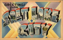 Greetings from Salt Lake City Utah Postcard Postcard Postcard