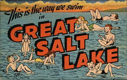 This is the Way We Swim in Great Salt Lake Postcard