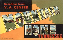 Greetings from U.S. Veterans Administration Center Mountain Home, TN Postcard Postcard Postcard