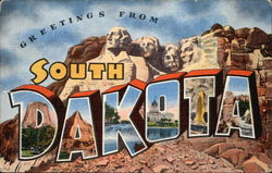 Greetings from South Dakota Postcard