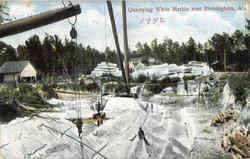 Quarrying White Marble Postcard