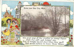 Scene Near Bay City Michigan Postcard Postcard