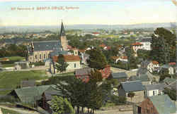 Panorama Of Santa Cruz California Postcard Postcard