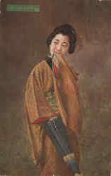 Geisha No Yemi Asian Postcard Postcard