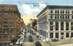 Third Avenue From Yesler Way Seattle, WA Postcard Postcard