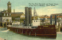 The Fire Boat Duwamish And Engine House Seattle, WA Postcard Postcard