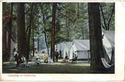 Camping In California Scenic, CA Postcard Postcard