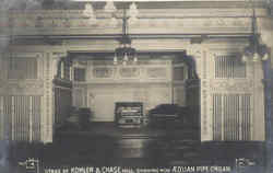 Stage Of Kohler & Chase Hall Pipe Organ Music Postcard Postcard