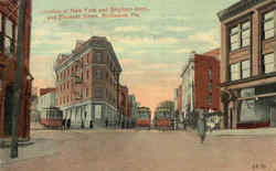 Junction Of New York And Brighton Aves, And Pleasant Street Rochester, PA Postcard Postcard