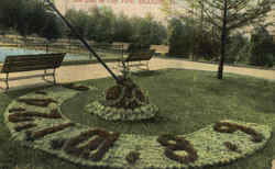 Sun Dial In City Park Reading, PA Postcard Postcard