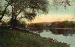 Scene Along The Delaware River Bushkill, PA Postcard Postcard