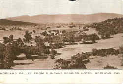 Hopland Valley From Duncan Springs Hotel California Postcard Postcard