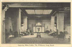 Imposing Main Lobby Long Beach, CA Postcard Postcard