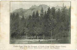 Castle Crags From The Grounds Of Castle Crags Farm , Shasta County Postcard