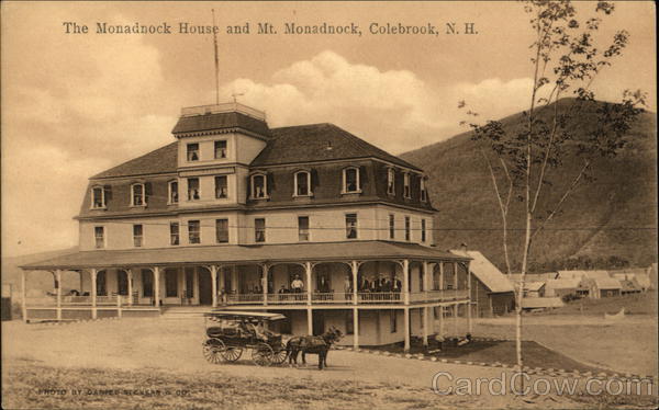 The Monadnock House and Mt Monadnock Colebrook, NH Postcard