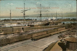 Shipping Scene at Long Wharf Oakland, CA Postcard Postcard Postcard