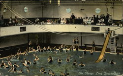 "The Plunge" at an Indoor Pool Long Beach, CA Postcard Postcard Postcard