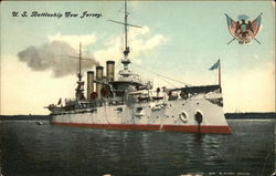 US Battleship New Jersey Postcard