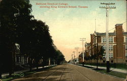 Bathurst Street at College, showing King Edward School Toronto, ON Canada Ontario Postcard Postcard Postcard