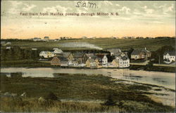 Fast Train from Halifax Passing Through Postcard