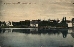 A glimpse of Carleton - Water View Yarmouth, NS Canada Nova Scotia Postcard Postcard Postcard