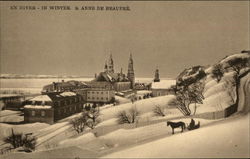 In Winter S. Anne de Beaupre, PQ Canada Quebec Postcard Postcard Postcard