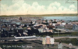 Town View from Fort Howe Postcard