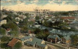 Bird's Eye View of Town Postcard