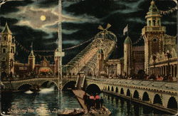 Shooting the Charles, Luna Park Postcard