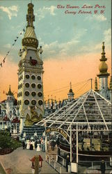 The Tower at Luna Park Coney Island, NY Postcard Postcard Postcard