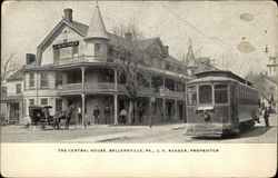 The Central House - JK Renner, Proprietor Sellersville, PA Postcard Postcard Postcard