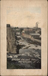 Below Passaic Falls Paterson, NJ Postcard Postcard Postcard