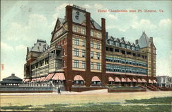 Street View of Hotel Chamberlain Fort Monroe, VA Postcard Postcard Postcard