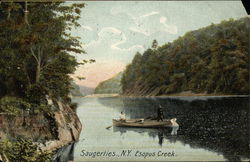 Fishermen on Esopus Creek Saugerties, NY Postcard Postcard Postcard