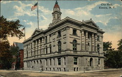 Street View of City Hall Elmira, NY Postcard Postcard Postcard