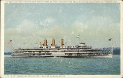 Str. "Washington Irving" on the Hudson River Postcard